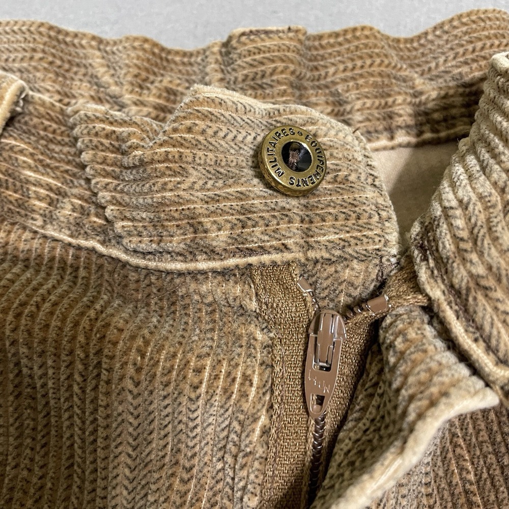 Vtg Womens Corduroy Pants Knickers Tan Cropped Equestrian Talon Zipper Sz 11 - Picture 12 of 16